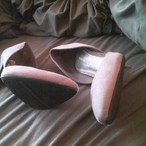 Grey suede feeling high heel